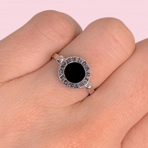 Anillo BVL con piedra Onix de Plata 925